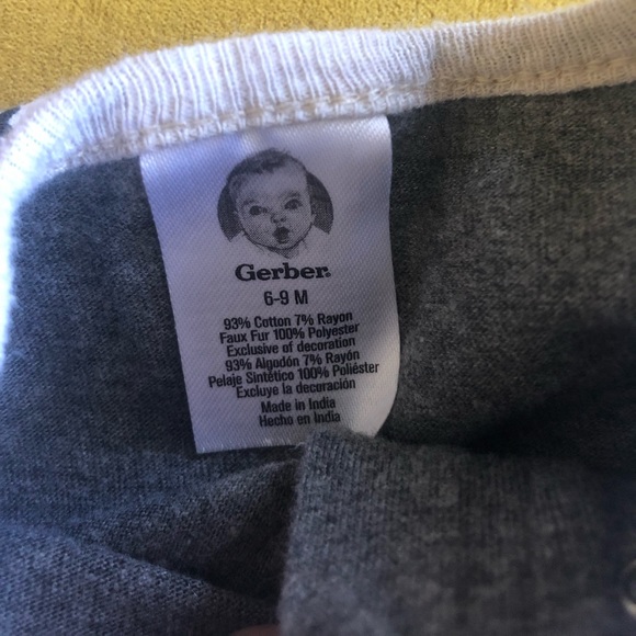 Gerber Grey & Tan Puppy Dog Pajamas, Size 6-9 Months - Picture 5 of 5